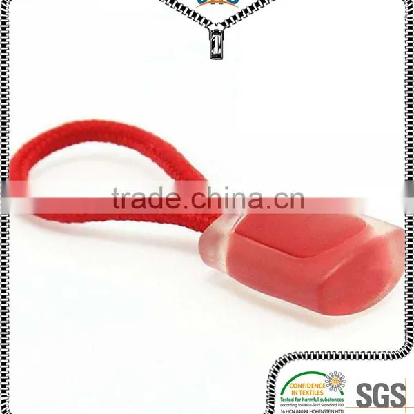 Custom PVC PU TPU String EU Standard Good Quality Detachable Sportswear Nylon Mold Zipper Puller