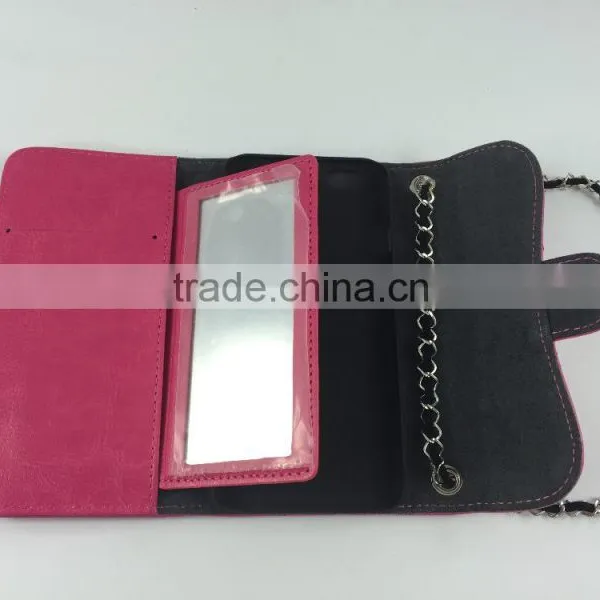 Fashion Style PU Leather Wallet Case With Mirror and Card Holder for IPhone 6 photo-5
