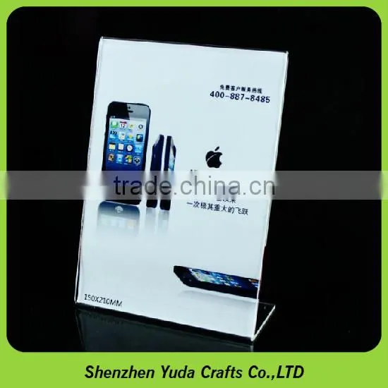 Acrylic A4 Paper Sign Poster Holder Clear Two Sides A5 Acrylic Sign Holder photo-5