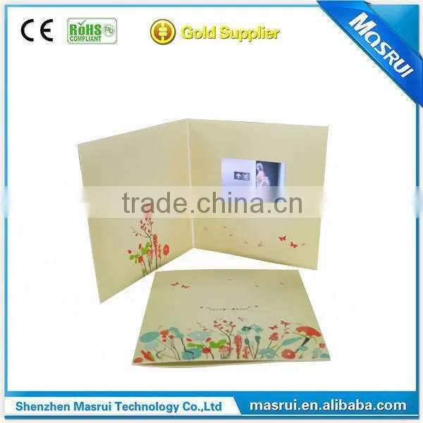 Slim LCD Video Brochure Video in Print Brochure Graphic Video Brochure