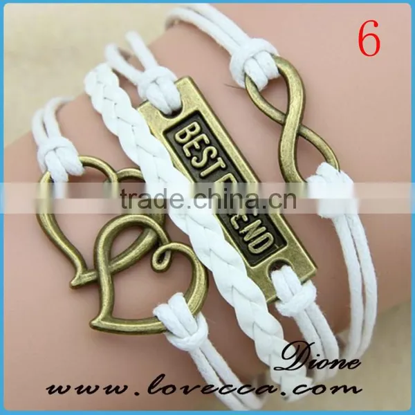 Fashion Statement Jewelry Classic Vintage Bracelets Infinitely Anchor Bracelet Leather photo-5