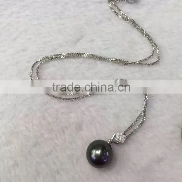 Elegant Tahitian Black Pearl Jewelry Set With High Quality photo-2