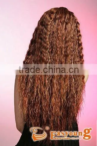 Wholesale Long Afro Curly Red Synthetic Hair Wigs for Black Women photo-4
