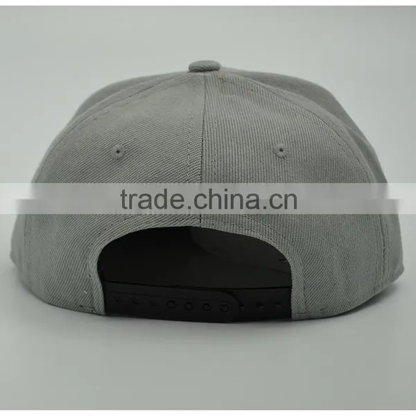 Fashion 5 Panel Snapback Cap/hat Black 3D Embroidery Baseball Cap photo-6