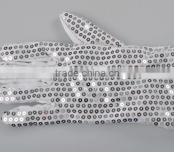 Christmas Party Magic LED Gloves Sequin Jazz Dance Gloves
