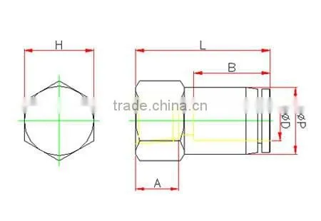 Plastic Tube Fitting, Female Straight ,compact One -touch Tube Fitting , photo-3