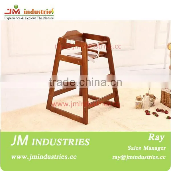 Cheap Modern Comfortable EN14988 Solid Wood Baby Restaurant High Chair photo-2