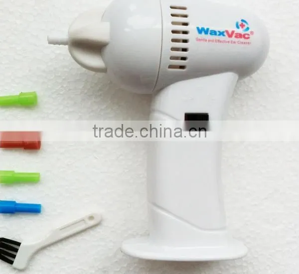 Safe And Convenient Electronic Plastic White Waxvac Ear Cleaner