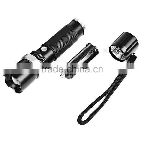Rechargeable Zoomable XPE Aluminum Alloy Water-resistant LED Flashlight Tactical Torch Portable Lantern for Cyclign Camping photo-5