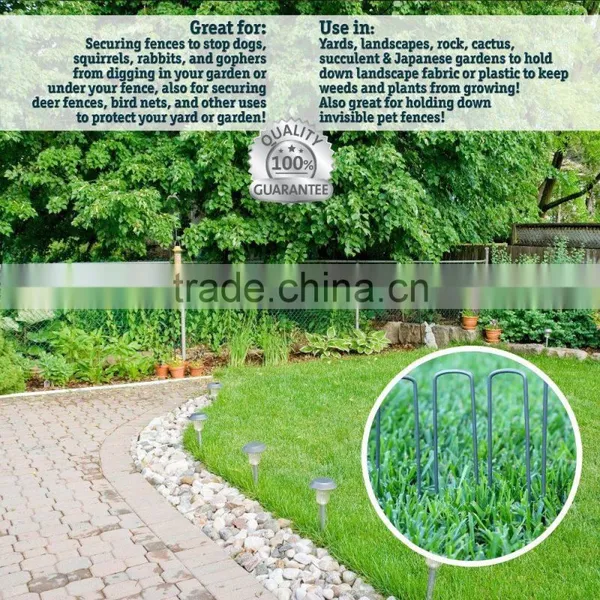 6-Inch Garden Landscape Staples Stakes Pins. U-Tyoe Nail. photo-5