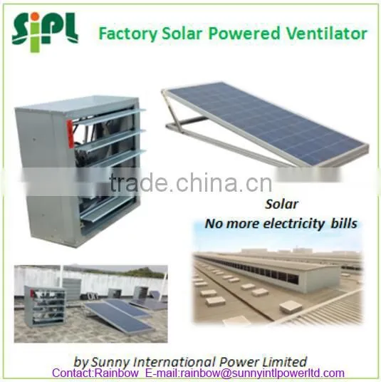 Vent Tool 300W Wall Mounted Solar DC Heat Extractor Solar Axial Ventilation Fan photo-5