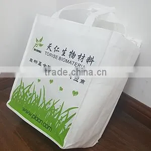 Wholesale Accept Custom Printed Certified Compostable PLA Non-woven Shopping Bag photo-4