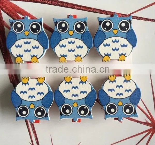 Wooden Decoration Wooden Pegs,decoration Clips Owls Pegs Gifts photo-6