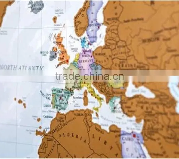 Set of World and US Travel Tracker Maps Scratch Off Places You Visit Paper Scratch off World Map for Travel photo-3