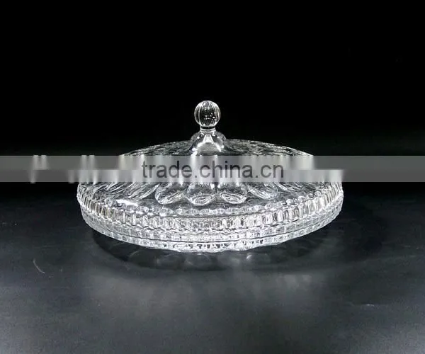 Round Exquisite Glass Plate Transparent Glass Fruit Plate Wholesale photo-3
