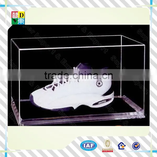 2015 Transperant Acrylic Shoe Box With Lid Simple Design Hot Sale Acrylic Shoe Display Case Acrylic Nike Shoe Case photo-3