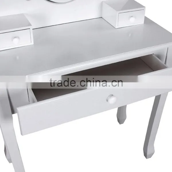 White Mirror Makeup Teen Girl Dresser Bedroom Furniture photo-2