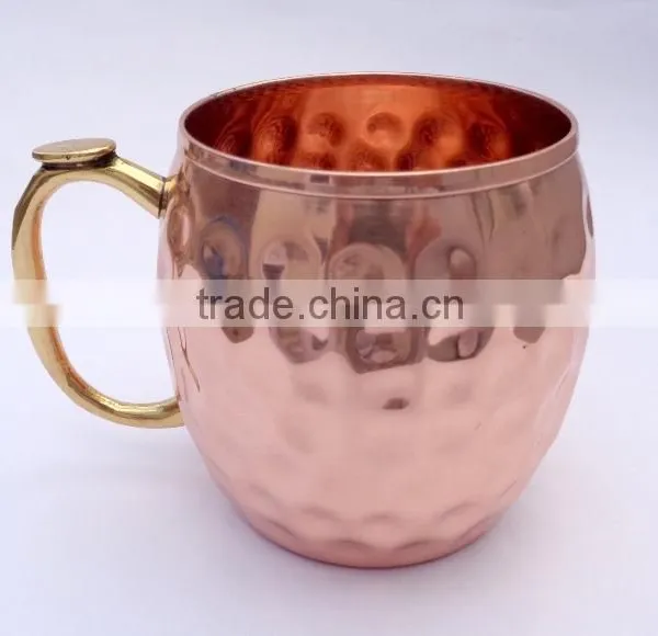 DEEPLY HAMMERED 100% COPPER MOSCOW MULE MUGS photo-3