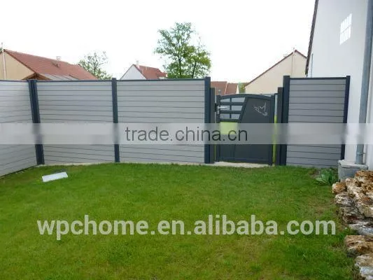 High Quality Easy Assembled Wood Plastic Composite WPC Fence Privacy Fence Screen photo-3