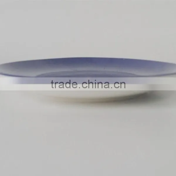 Color Glazed Porcelain Coupe Shape Dinner Plate photo-3