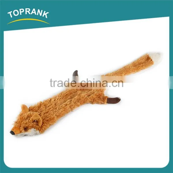Hot Selling Pet Chewing Unstuffed PV Plush Fox Shaped Dog Toys photo-3