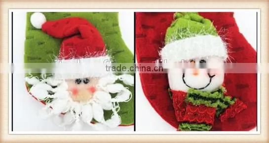 6Pcs/set Christmas Stocking Hanger Ornament Socks For Decoration Xmas Tree Gift photo-3