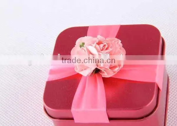 Square Metal With Rose Ribbon/gift Box photo-3