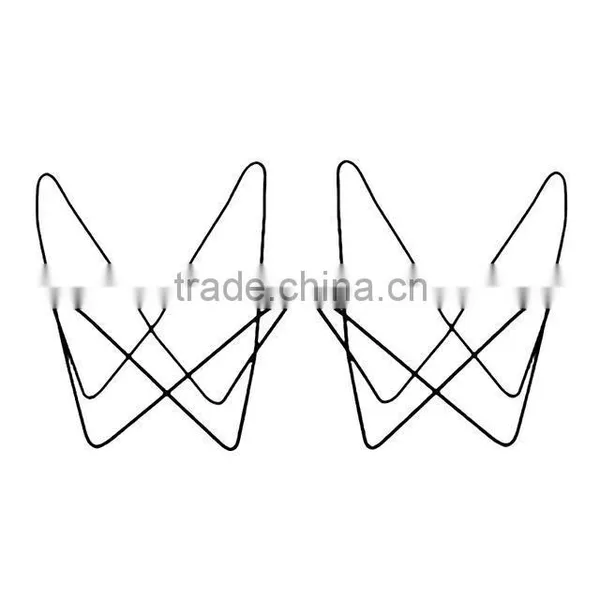 China Furniture Factory Metal Iron Black Coating Finished Leather Butterfly Chair for Garden Chairs photo-3