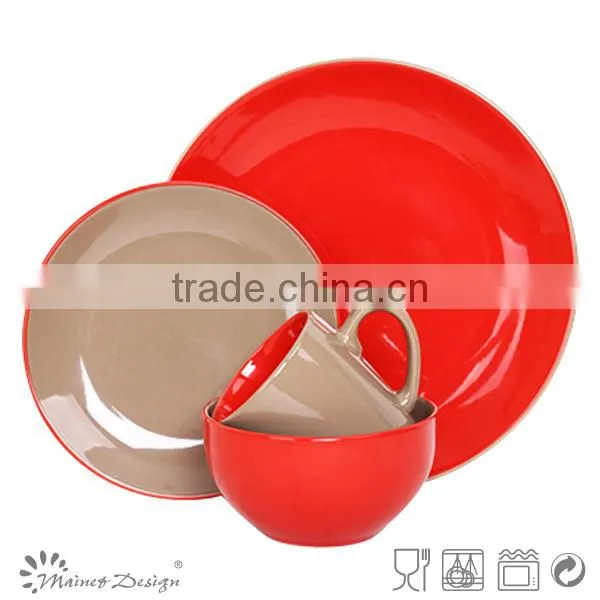 Ceramic Dinner Set/Two-tone Glazed Stoneware Dinnerware photo-4
