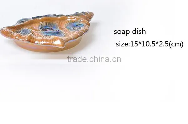 Hand Painting Pearl Glaze Conch Bathroom Fittings Accessories photo-6