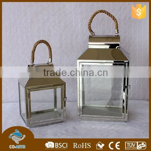 Garden Stainless Steel Metal Candle Lantern photo-4