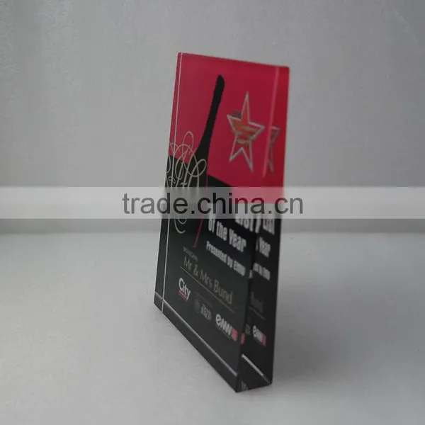 Bevel Full Color Printing Crystal Wine Award and Throphy photo-3