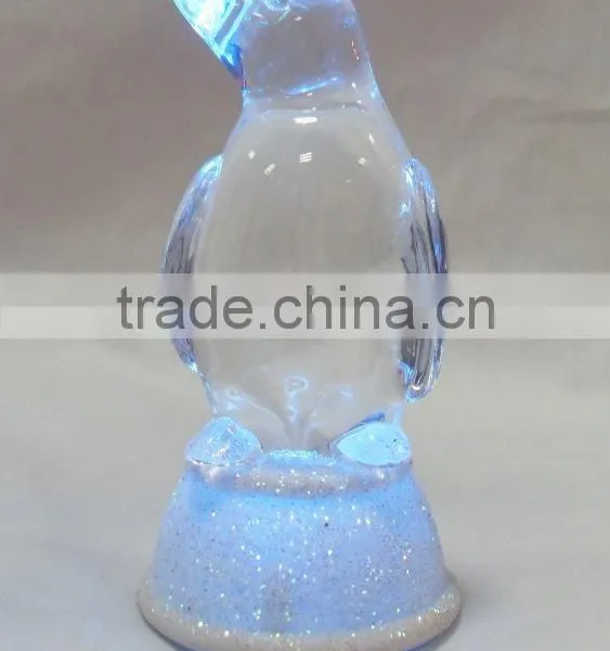LED RBG Changing Acrylic Crystal Plastic Penguin Animals Toys for Kids photo-2
