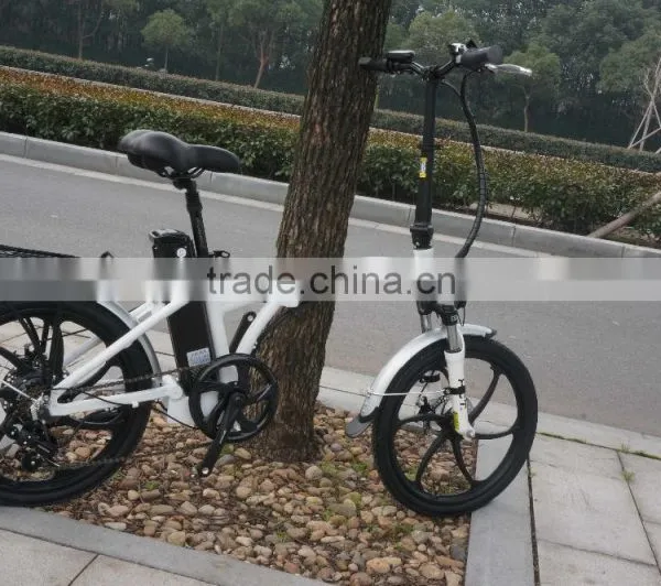 High Quality Electric 20'' Folding Bike One-piece Aluminum Alloy Wheel photo-3