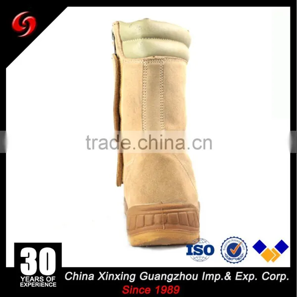 Waterproof Combat Military Boot, Suede Leather Military Boots With Zipper photo-5