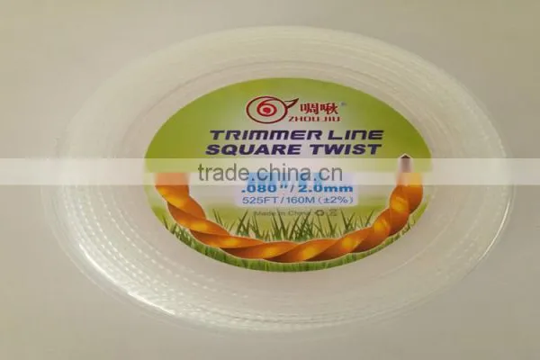 Brush Cutter Parts Nylon Grass 2.0mm Square Twist Trimmer Line photo-6