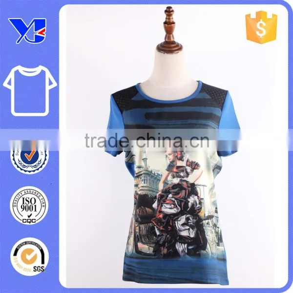 Custom Design Sublimation Printed T Shirts Digital Printing t Shirt