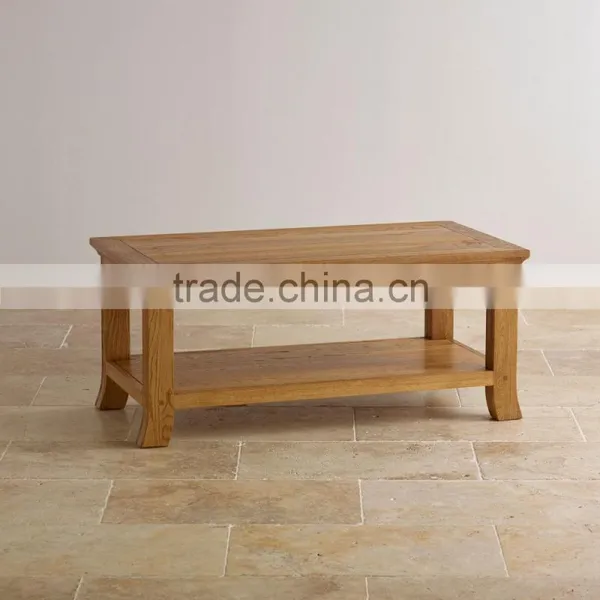 Rustic Oak Wood Coffee Table With 4 Drawers With Good Design and 100% Solid Oak Wood Furniture photo-2