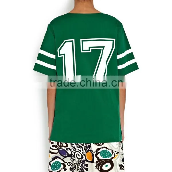 Fashion Girls Streetwear Green Long Printed Baseball Jersey Custom Made With High Quality Dry Fit Technical Performace Fabric photo-2