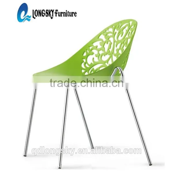 LS-4002 Canteen Stackable Polypropylene Plastic Forest Replica Vegetal Chair photo-2