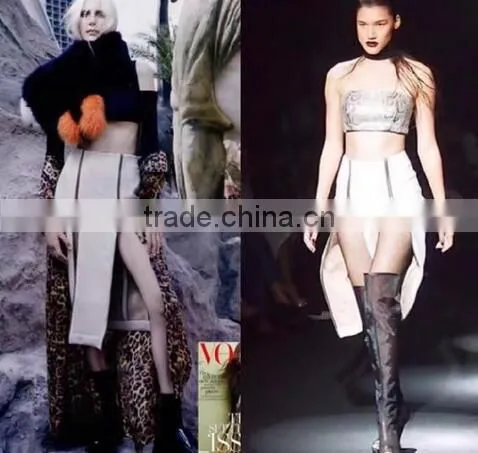 Runwaylover 5150 Sexy Europea Hot Waist 2 High Slit Sexy Skirt photo-2