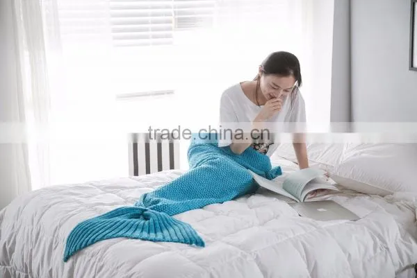Mermaid Tail Blanket Crochet and Mermaid Blanket for Adult and Kid Sleeping Bag photo-6