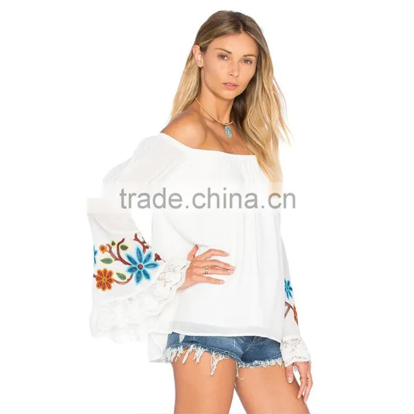 Ladies Fashion Models Sample Blouses Fashion in Long Sleeve With Printings photo-2