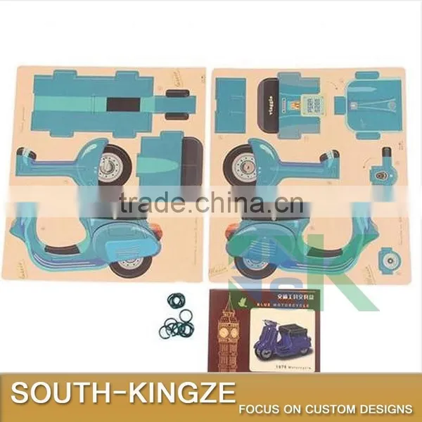 Blue Motorcyle Puzzle Kids Bedroom Toy as Novelty Children's Day Gift photo-5