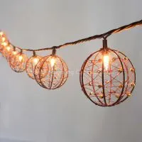 Garden Decor Light-Decorative Beaded Copper Wire Ball String Light 10ct photo-2