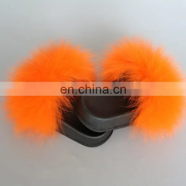Children Style Baby Cute Genuine Fox Fur Slipper Wholesale Fashion Fur Slippers photo-5
