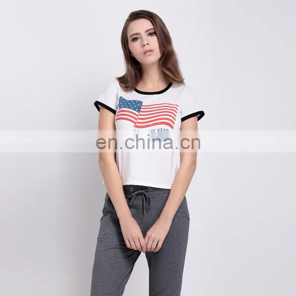 Wholesale Latest New Design Fashion Women White Shirt Tee Shirt Custom Women Cheap 100 Cotton T Shirt photo-2