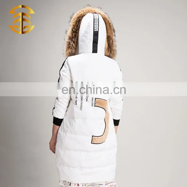 European Style Fashion Fox Collar Duck Feather Comfy Long Down Jacket photo-5