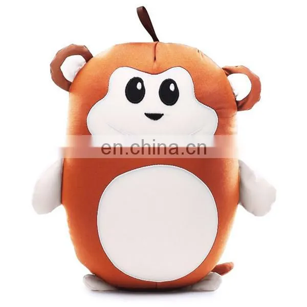 2 in 1 Switch Reversible Stuffed Soft Plush Toy Monkey u Shape Pillow Fashion Custom Cartoon Kids Spandex Neck Message Pillow photo-3