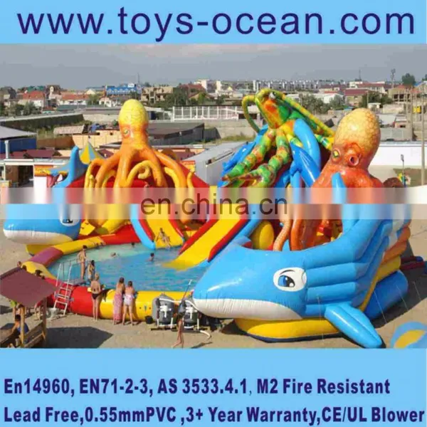 Giant Inflatable Commercial Water Pool Slide Park ,water Park Slides for Sale